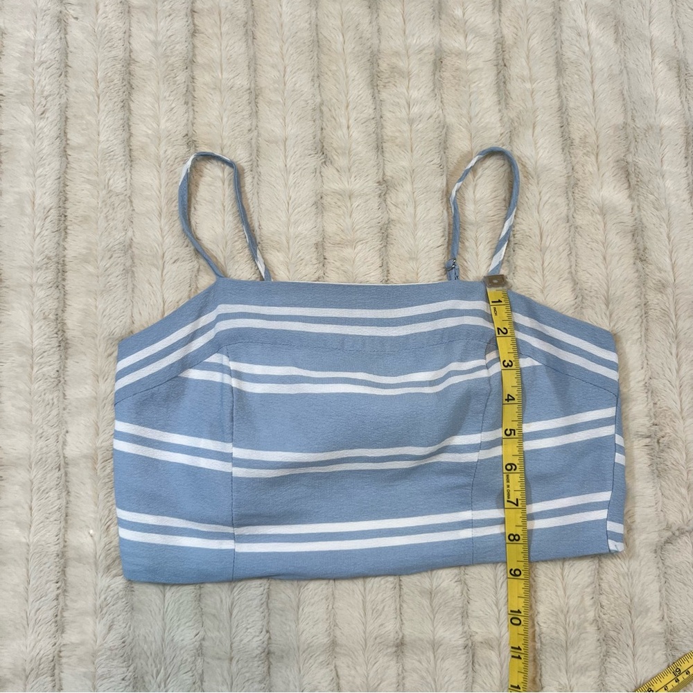 Lulus Coastal Living Light Blue and White Striped Two Piece Jumpsuit Size M - Picture 9 of 16
